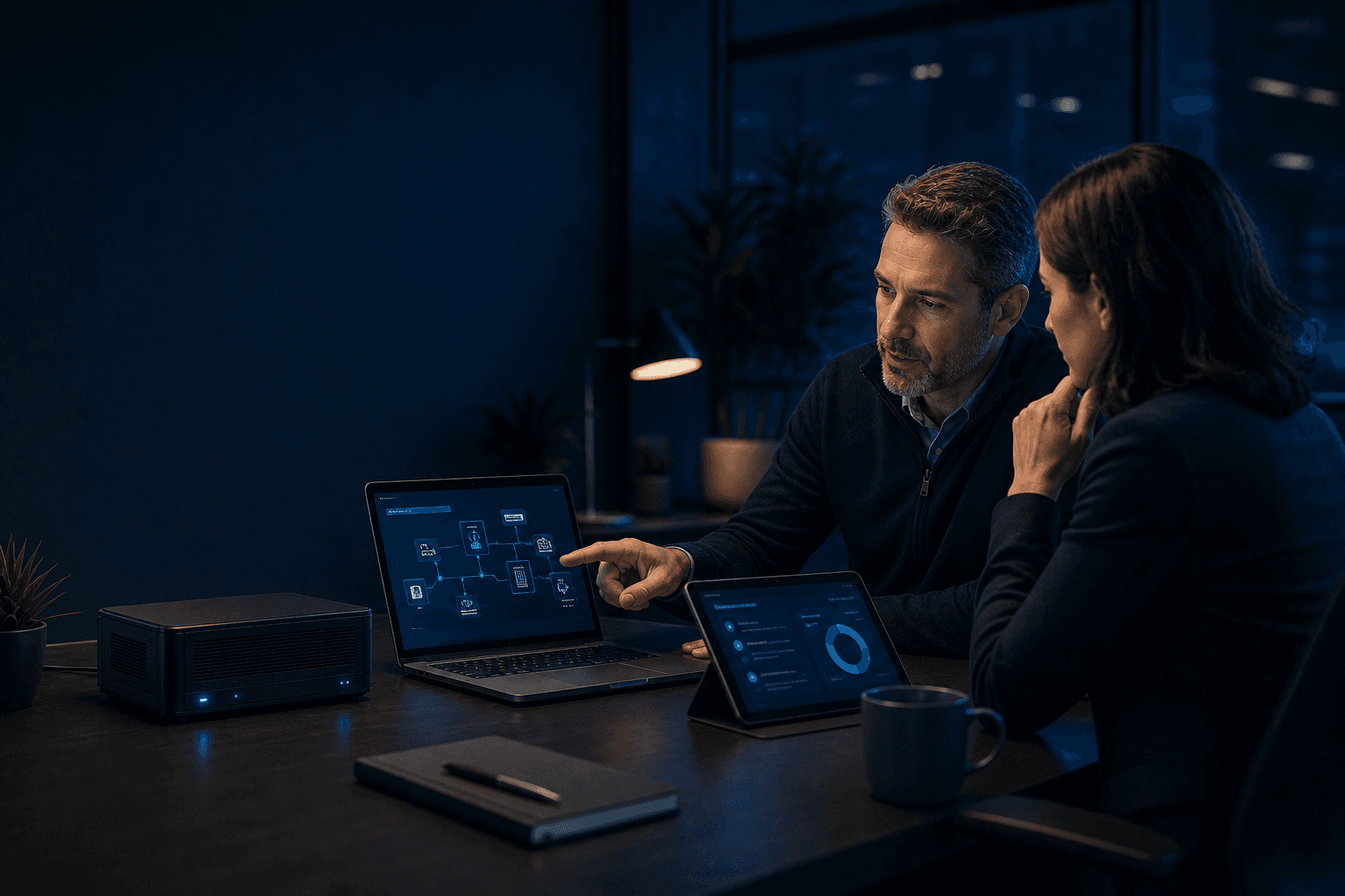 Mako Core consultant helping a local business plan private AI workflows
